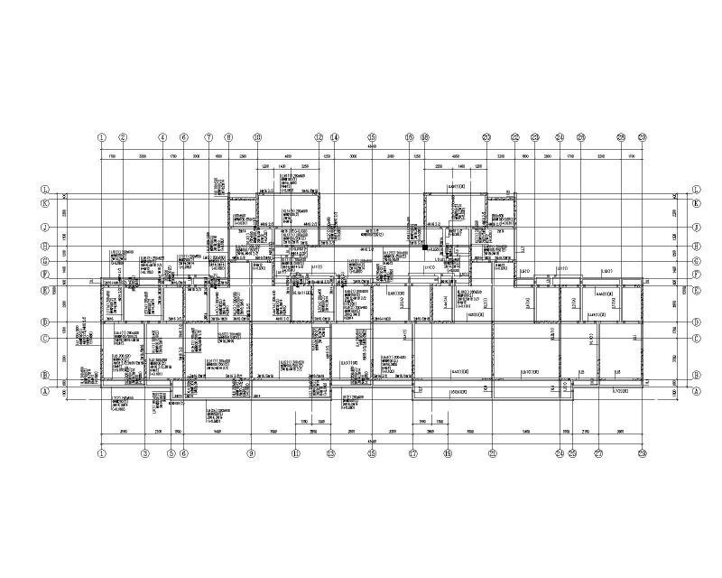 高层剪力墙结构住宅施工图纸2022+33Pcad平面图 - 2
