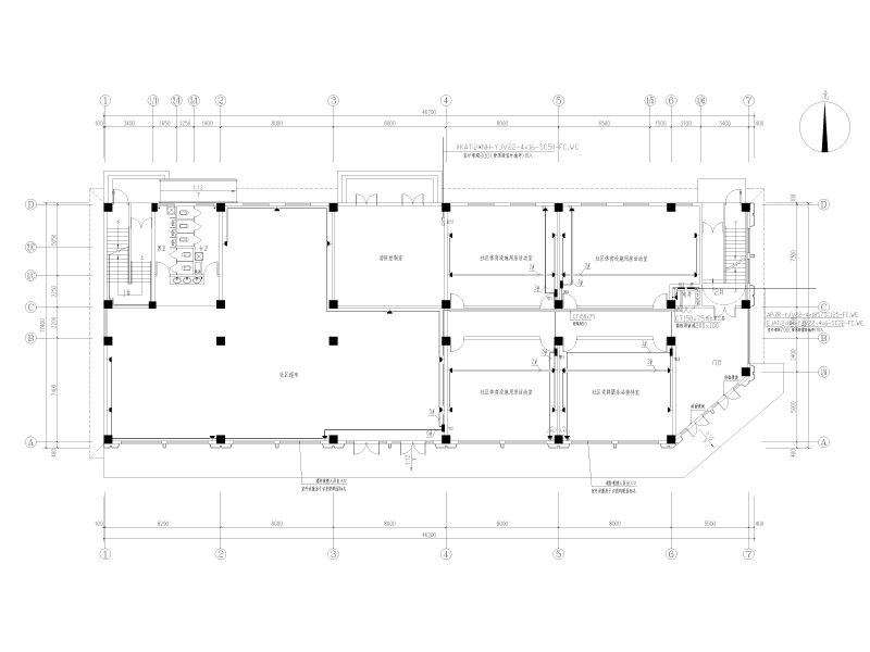 高层居住建筑安置区电气施工图纸cad平面图及系统图 - 2