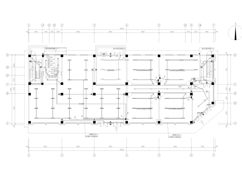 高层居住建筑安置区电气施工图纸cad平面图及系统图 - 4