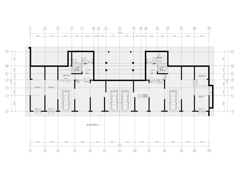 二类高层住宅建筑暖通施工图纸cad平面图 - 2