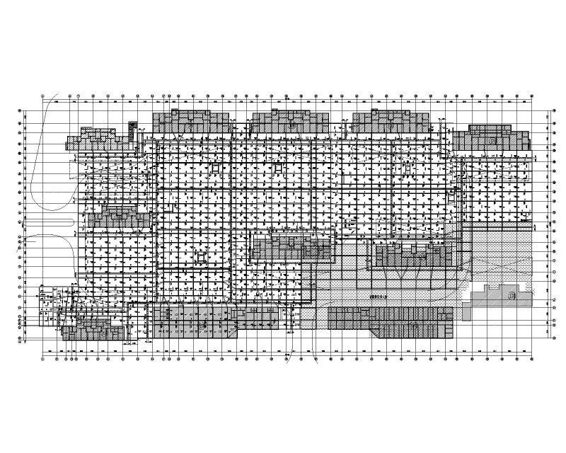 框架剪力墙结构地下车库施工图纸2021+17Pcad布置图 - 2