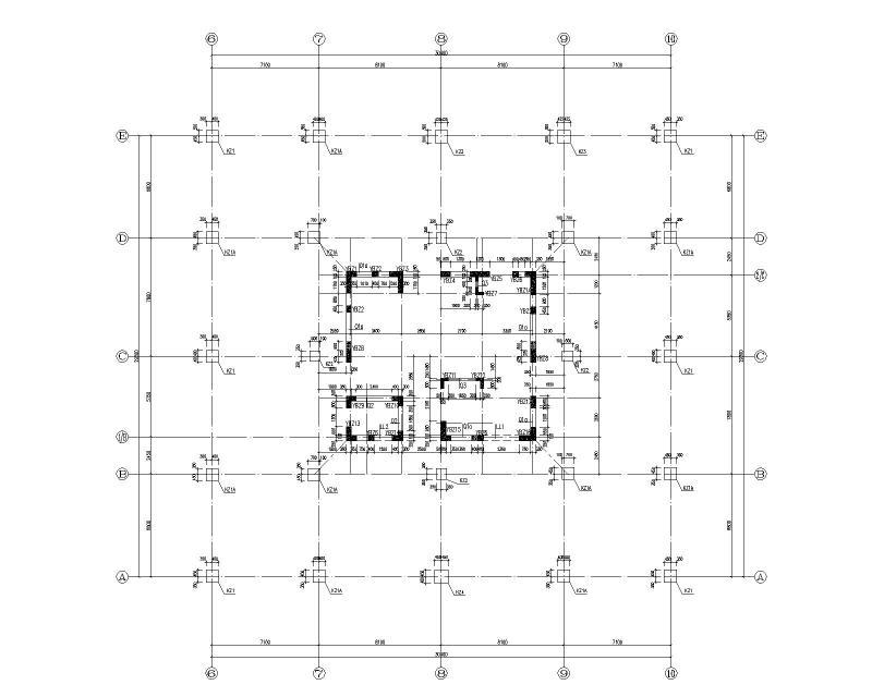 框架剪力墙结构商业办公楼施工图纸2022+64Pcad - 4