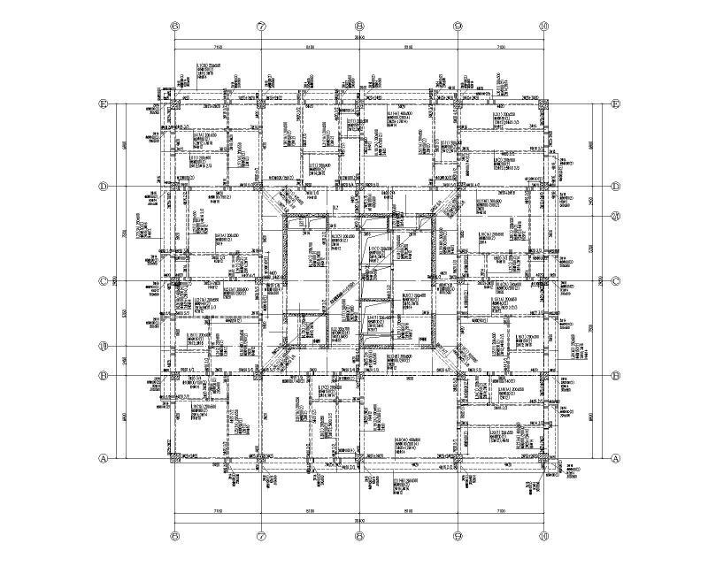 框架剪力墙结构商业办公楼施工图纸2022+64Pcad - 5