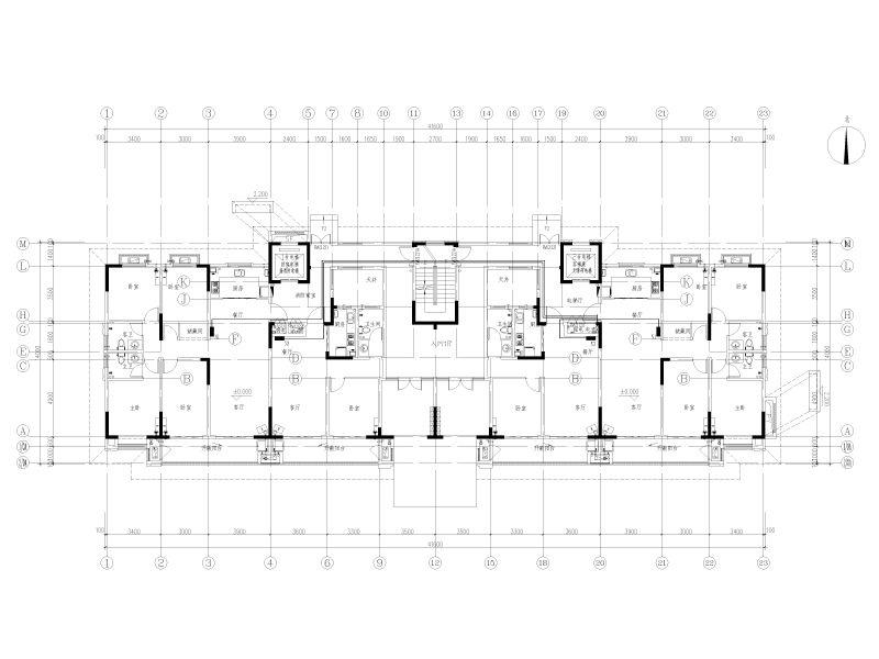 高层建强安置区电气施工图纸2021cad平面图 - 5