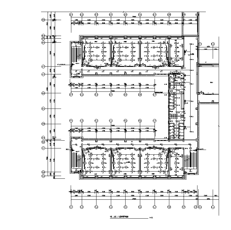 学校教学楼及配套电气施工大样图cad平面图及系统图 - 1