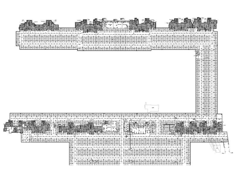 住宅地库照明平面图纸cad - 1