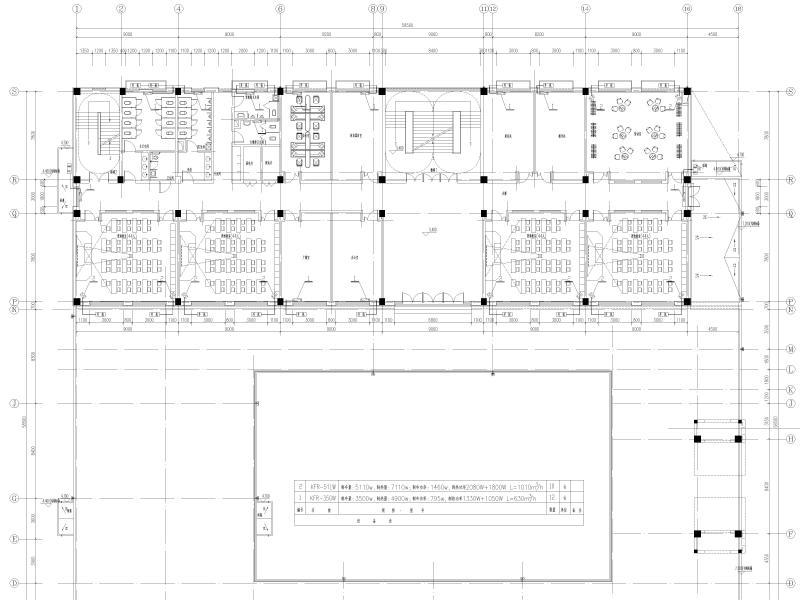 中学新建教学楼工程暖通施工图纸cad平面图 - 2