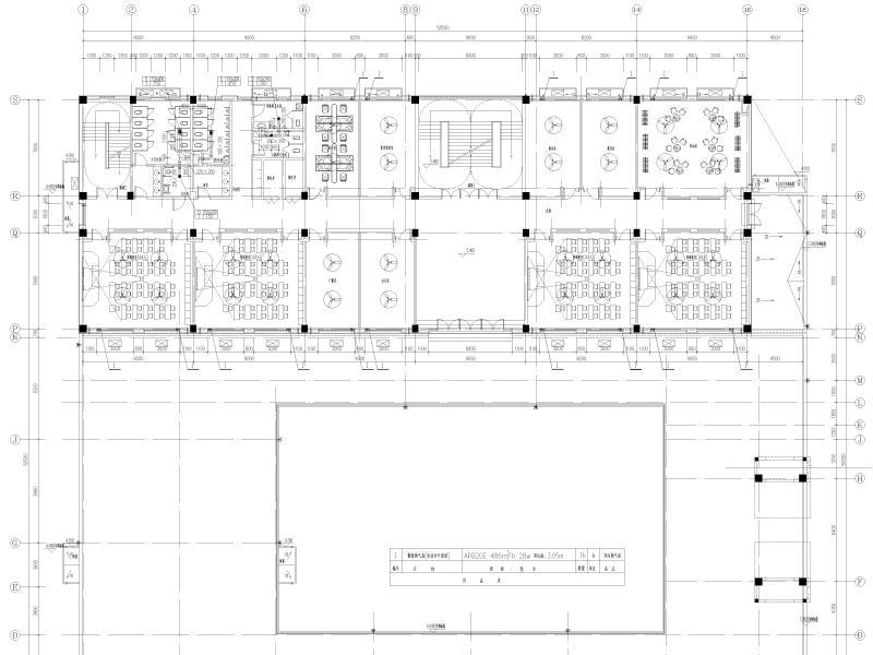 中学新建教学楼工程暖通施工图纸cad平面图 - 3