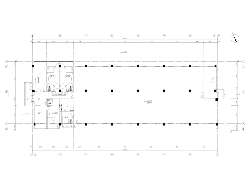 汽车科技产业园员工宿舍暖通施工图纸cad平面图 - 3