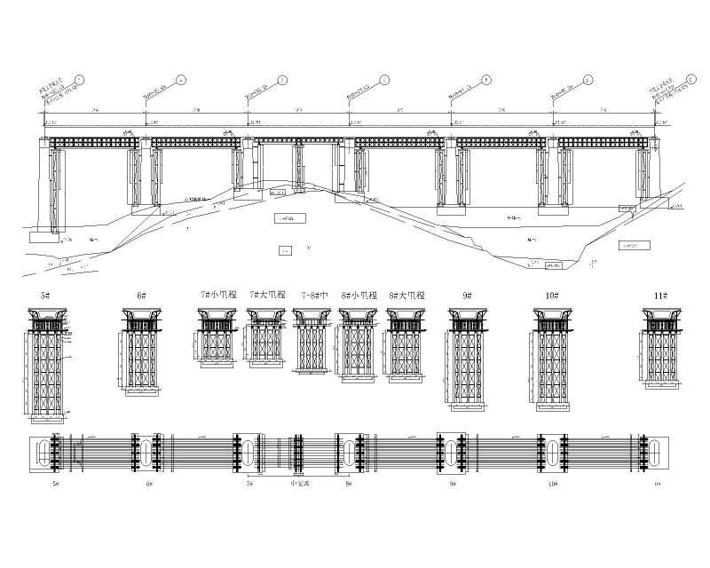 铁路桥墩盖梁系梁施工支架方案含计算书cad - 1