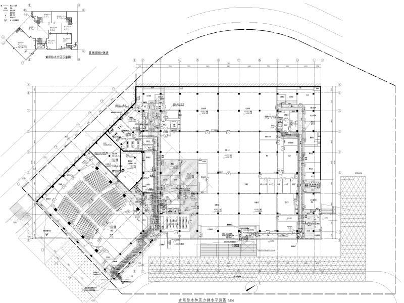 一类高层图纸书馆建筑给排水施工图纸2020cad - 1