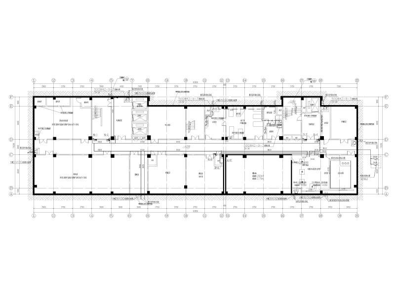 医院分院住院楼给排水施工图纸cad平面图 - 1