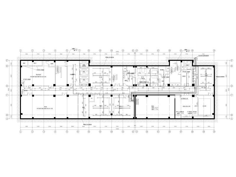 医院分院住院楼给排水施工图纸cad平面图 - 2