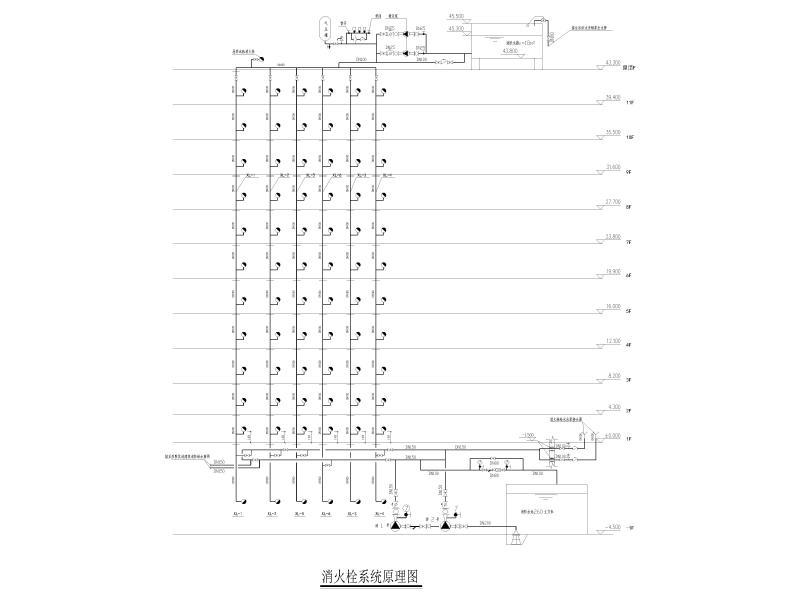 医院分院住院楼给排水施工图纸cad平面图 - 5