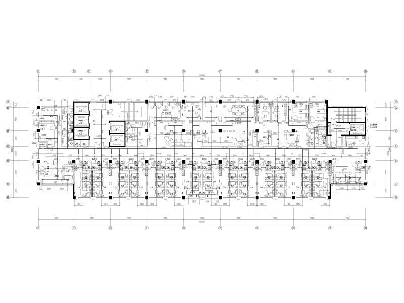 48m一类高层医疗建筑住院楼给排水施工图纸cad平面图及系统图 - 4