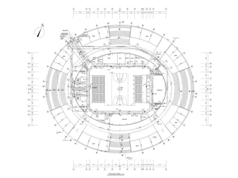 体育文化中心给排水施工大样图cad平面图 - 3