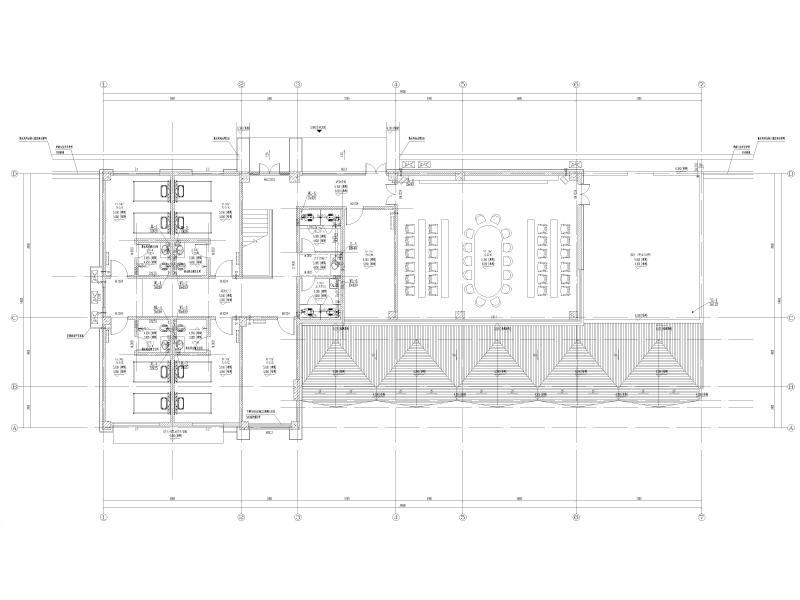 体育公园内服务用房给排水施工图纸cad平面图及系统图 - 1