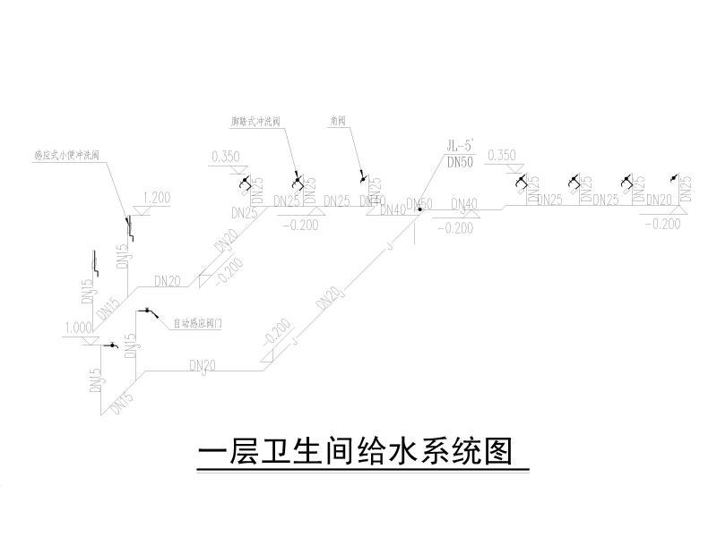 体育公园内服务用房给排水施工图纸cad平面图及系统图 - 3