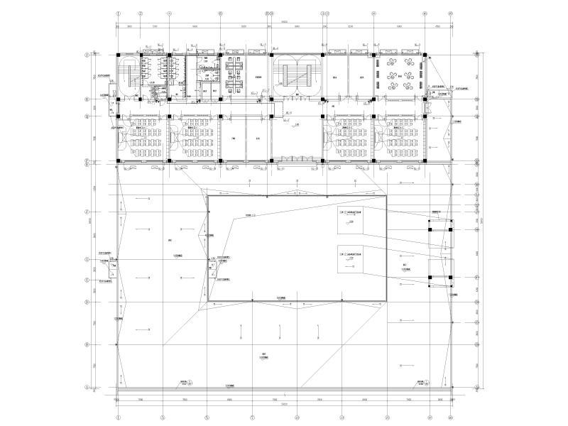中学教学楼给排水施工图纸cad立面图 - 3