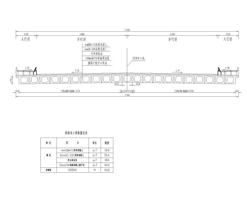 装配式预应力砼简支空心板桥及接线道路施工图纸cad - 2