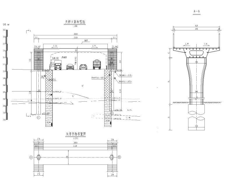 等截面钢箱梁过街人行天桥施工图纸含计算书2020cad - 1