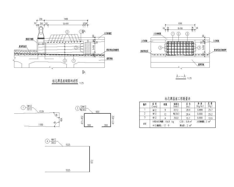 地块片区路网交通设施及标志标线施工图纸2019cad - 4